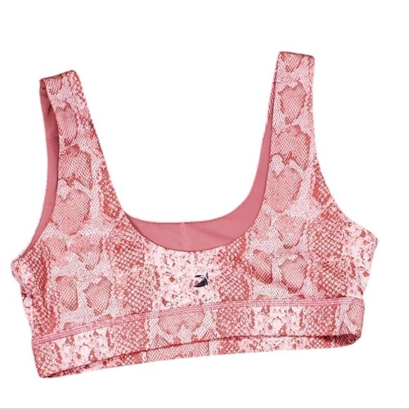 Glider Orange Snakeskin Sports Bra - Picture 2 of 4